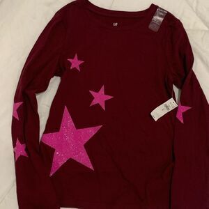 Gap girls star print knit shirt